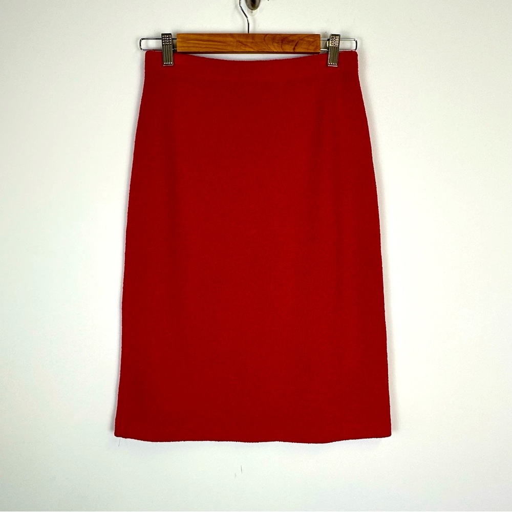 St. John Collection Red Pencil Skirt, Size 4